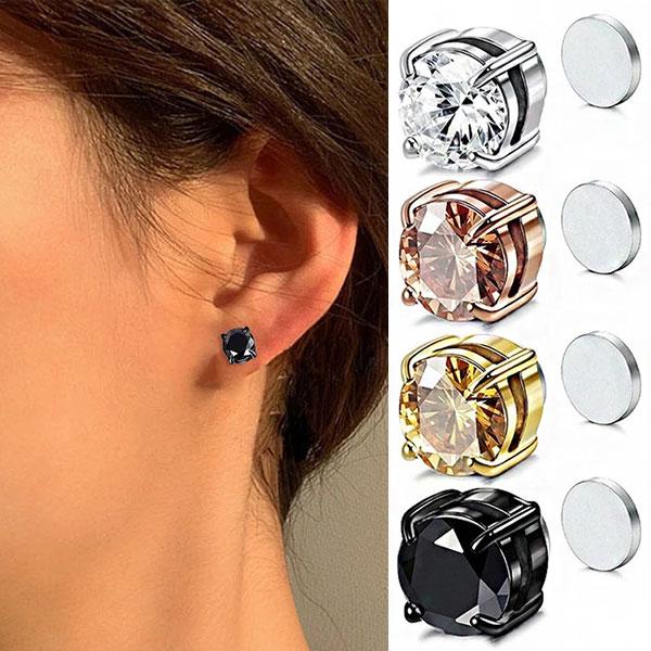 そのお悩みこの商品で解決いたします・マグネットピアスは耳に穴をあけることなく装着できます・ダイヤモンドのような高級感のあるデザインになっており、ちょうどいいサイズ感で装着できます・ピアス穴を空けたくない方や、職場や学校でピアスが禁止されてい...