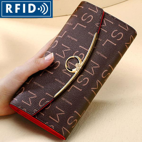 【全5色 】スキミング防止機能付き本革財布 牛革  大容量 ギフト プレゼント ラッピング RFID じゃばら 磁気防止