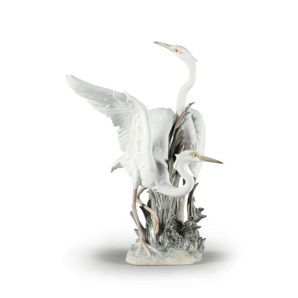 Lladro リヤドロ さぎ 鷺 青鷺 サギ さぎ 鳥 トリ 鳥 青鷺 とり 動物 カップル アオサギ 1319 送料無料 リヤドロ大好き