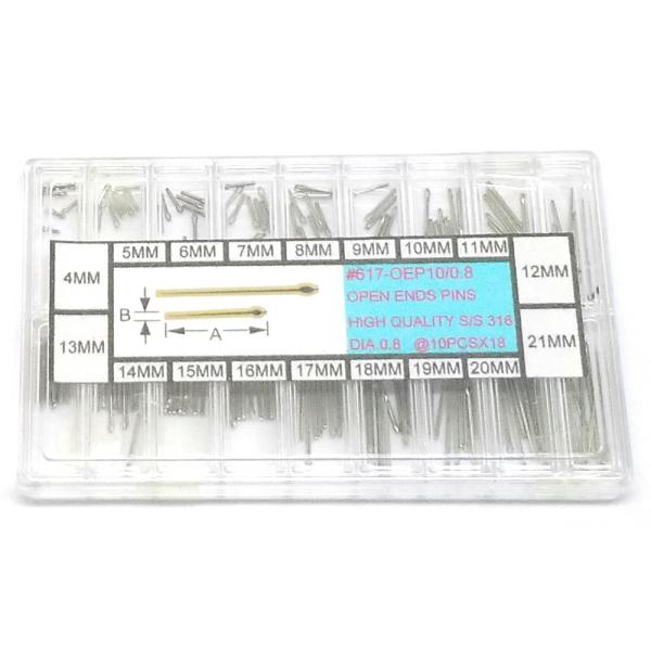 OPEN ENDS PINS 0.8w18TCY (4`21mm) e10PCS 180{ sZbg sZbg 617-OEP 10/0.8