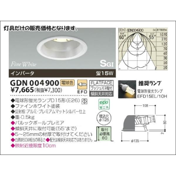 コイズミ照明 （在庫限りの特売品）GDN004900 埋込穴125φ 口金E26