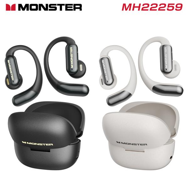 MONSTER [ モンスター ] Bluetooth イヤホン [ Open Ear AC550 MH22259 ] 耳をふさがないので疲れない・IPX5防水 ブラック / ホワイト [ 国内正規販売 ]