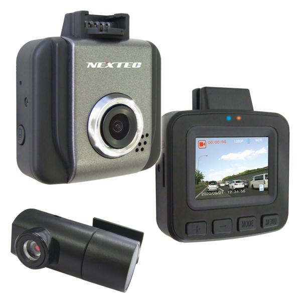 【送料無料】F.R.C.エフ・アール・シー NEXTEC [ NX-DR W22 ] 超小型・前後2カメラ ドライブレコーダー｜Full HD 200万画素｜1.5インチ液晶｜国内生産品