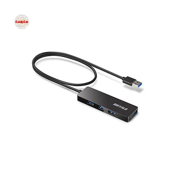 バッファロー USB ハブ USB3.0 スリム設計 4ポート 60cm バスパワー 軽量 Window