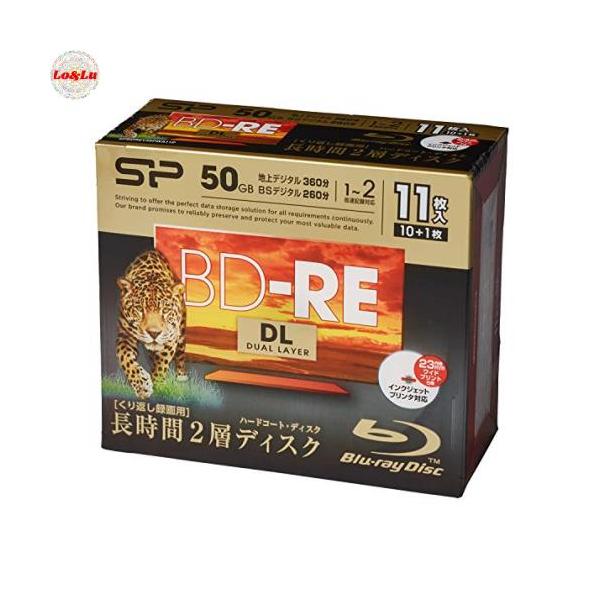 シリコンパワー 2倍速対応 BD-RE DL 11枚パック50GB ホワイトプリンタブル SPBDREV50PWA11P 返品種別A