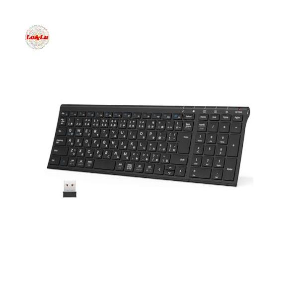 他サイト： iClever キーボード ワイヤレスキーボード 無線 2.4GHz(レシーバー付属) テンキの商品画像