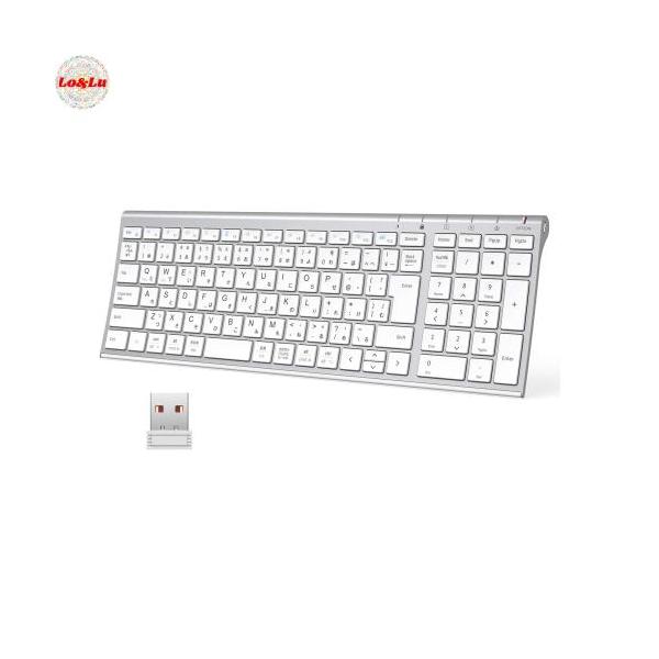 他サイト： iClever キーボード ワイヤレスキーボード 無線 キーボード ワイヤレス USB充電の商品画像