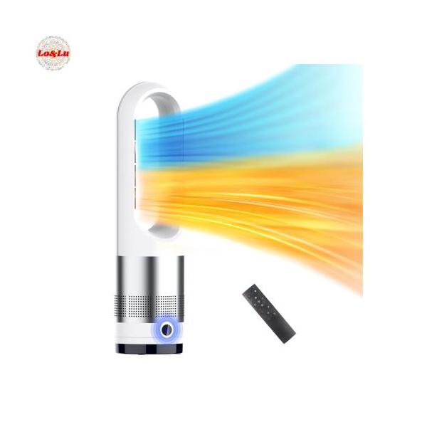 新品】セラミックヒーター 【羽根なし＆冷暖両用】 電気ファンヒーター