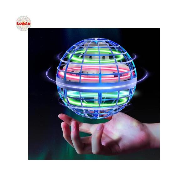 他サイト： Tikduckフライングボール ジャイロ飛行ライトボール おもちゃ ホバリング ブーメランスピナー RGBライト付き360°回転USB充電式 (青)の商品画像