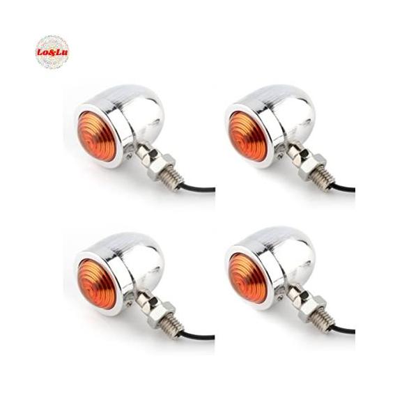 他サイト： PIENSE バイク バイク用 ウィンカー 4個セット 1台分 汎用 ブラック 砲弾型 ブレの商品画像