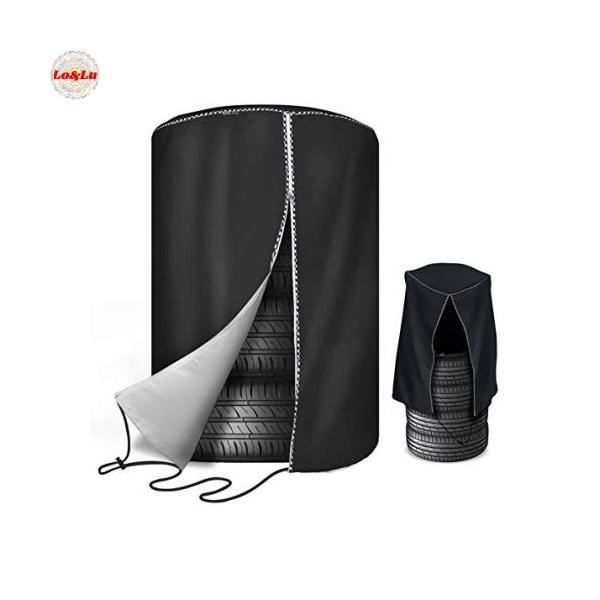 他サイト： タイヤカバー 屋外 防水 420D 厚手 幅65×高さ90cm 軽自動車用 タイヤ収納 保管の商品画像