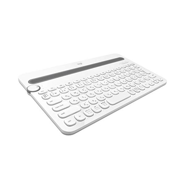 ロジクール ワイヤレスキーボード K480WH Bluetooth キーボード ワイヤレス 無線 Windows Mac iOS Android Chrome K480 ホワイト 国内正規品