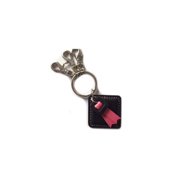 本革 キーホルダー リボン 名入れ対象商品 Lino L22