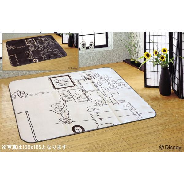 最新作 ラグ ディズニー 洗える ラグ ミッキーマウス 2色展開 0 250 ネイビー フランネルラグ こたつ敷き 洗える 洗濯機で丸洗い 3畳 Cm約 ラグ一般