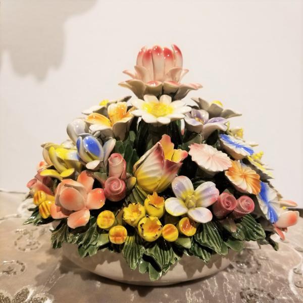イタリア製陶花 カラフルバスケット : ロックハート城ショップ