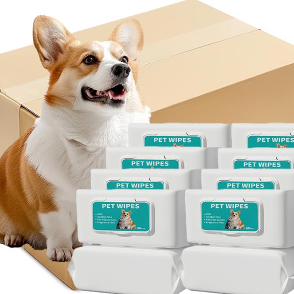 ペット用ウェットティッシュ 大容量 1280枚 純水99% 無香料 ノンアルコール 厚手シート 犬 猫 なめても安心 お口・目・耳・足・体用 ウェットティッシュ 厚手