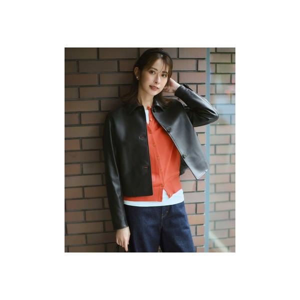 23区（ニジュウサンク） ラムレザー ステンカラー ジャケット