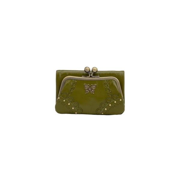 アナスイ ANNA SUI マチルダ 口金二つ折り財布 （カーキ）