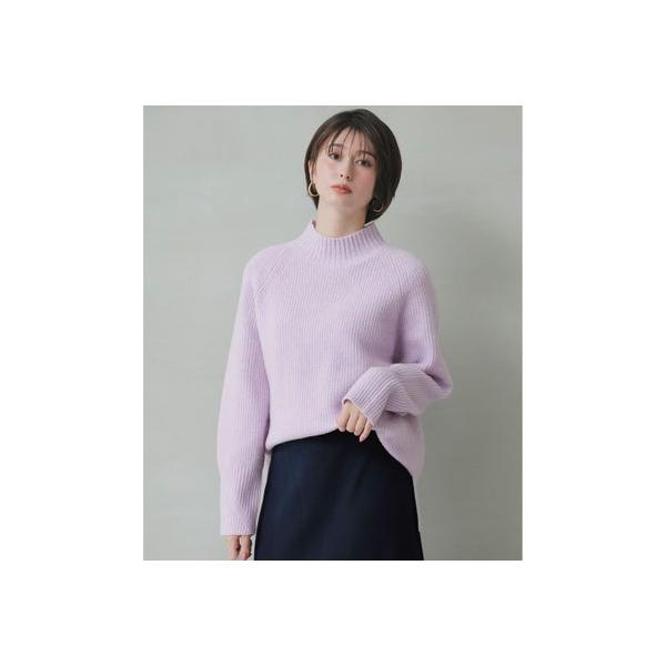【未使用】ANAYI ウールストレッチタートルネックニット 38 パープル 上品 ANY SIS（エニィスィス） ハイネックAir ニット （ラベンダー
