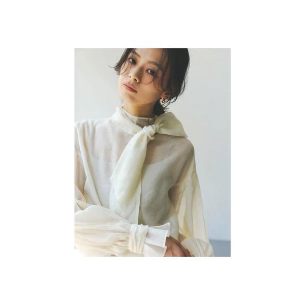 【ぐまち】anuans ハイネックシアーボウタイブラウス ハイネックシアーボウタイブラウス