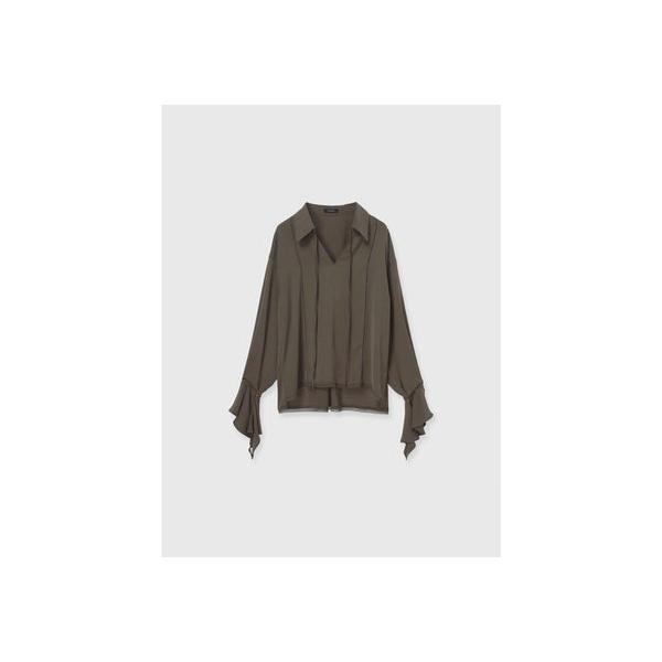 anuans（アニュアンス） ヴォランカフスブラウス （KHAKI BROWN