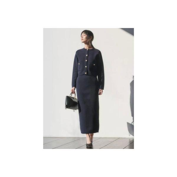 anuans（アニュアンス） ラーベンニットタイトスカート （NAVY