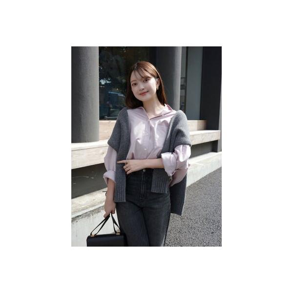 anuans（アニュアンス） 【26SS】スタンダードシャツ （GREYISH PINK