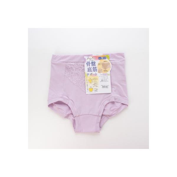 アズ as 骨盤底筋ケア 綿混 防水布付きレースショーツ （オーキッド）【交換・返品不可】