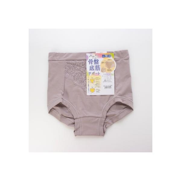 アズ as 骨盤底筋ケア 綿混 防水布付きレースショーツ （トープ）【交換・返品不可】