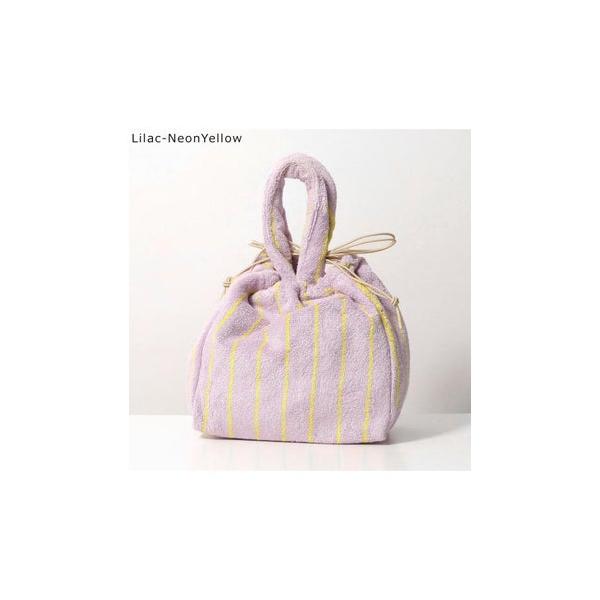 ボングスタ BONGUSTA BONGUSTA ハンドバッグ NARAM HANDBAG レディース タオル地 （Lilac-NeonYellow）