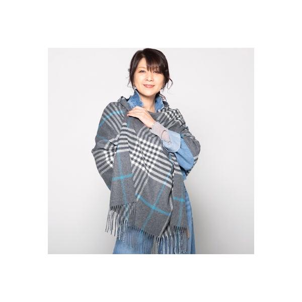 カシュミー Cashmee 飯島直子さん×Cashmeeコラボ企画「Cashmee.N」 タータンチェックカシミヤストール カシミア100％ ウェーブ
