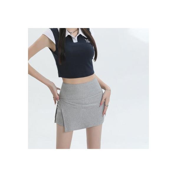カルペディエム Carpe diem スリット入りキュロットスカート 露出防止 ミニスカート風 ショートパンツ Aライン 夏パンツ 脚長効果 きれいめ
