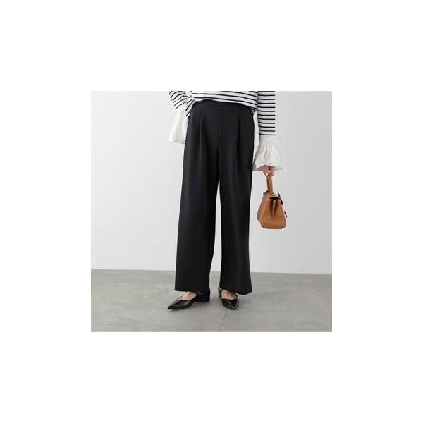 カフネ cafune ワイドパンツ 615610 ダブルニット （99/ブラック