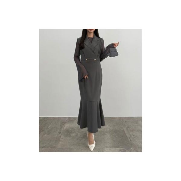 セネア CENEA シアートップス＋テーラードマーメイドジャンパー