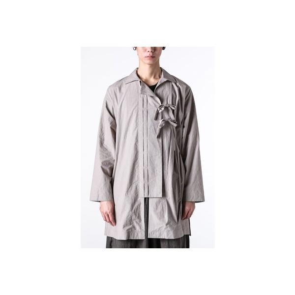 チャンホン スー CHIAHUNG SU Hand Dyed Strapping Lapel Shirt （White Sand）