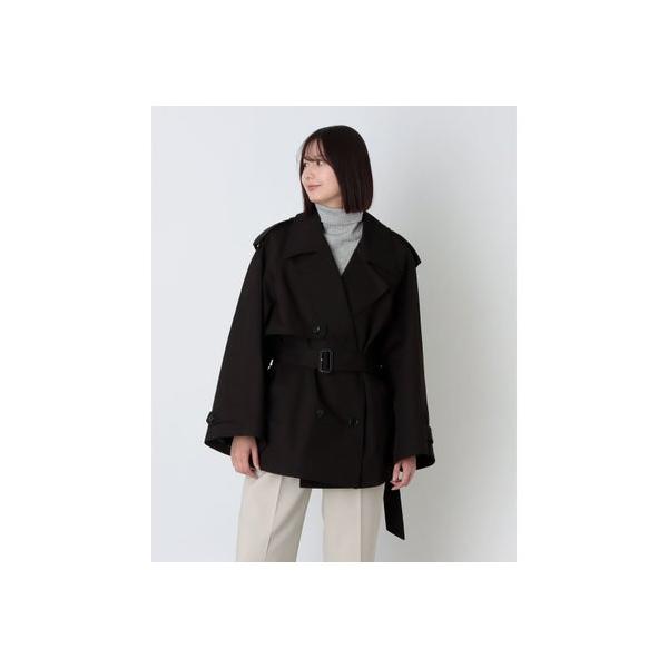 CLANE（クラネ） CLANE OVER SHORT TRENCH COAT （BLACK） : ブランド