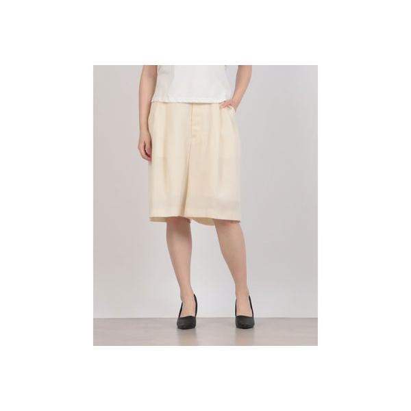 クラネ CLANE TENCEL HALF PANTS （IVORY）
