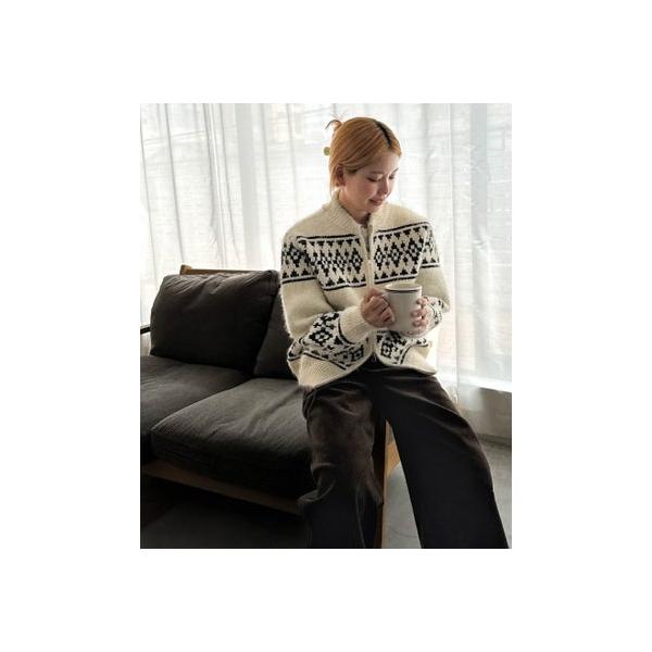 キャナルジーン CANAL JEAN El mar ノルディックジップカーディガン