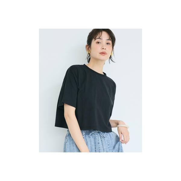 コカ coca クロップドワイドTシャツ （Black）