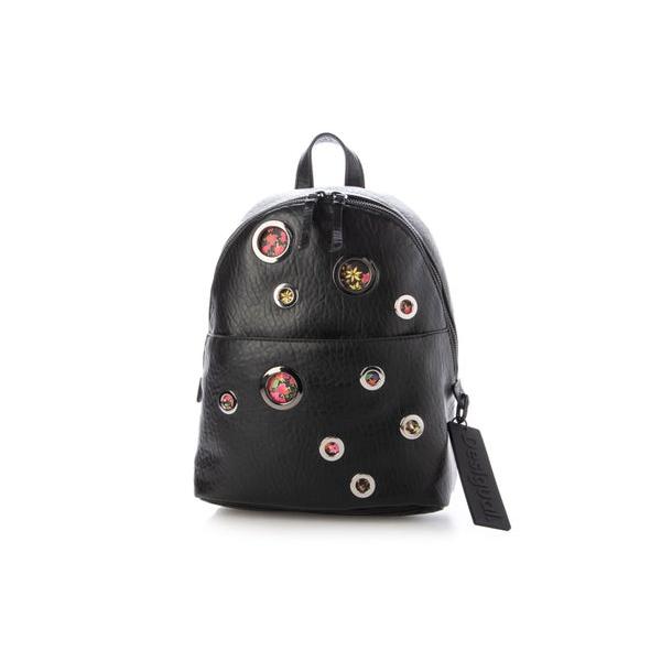 デシグアル Desigual 穴あき ミニバックパック （グレー/ブラック）