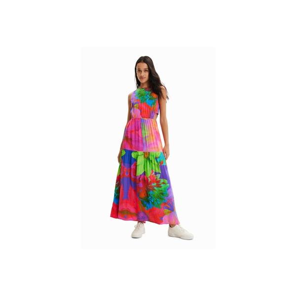 Desigual（デシグアル） 花柄 カットアウト ロングワンピース （マルチ