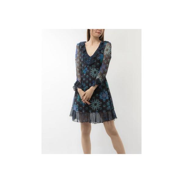 デシグアル Desigual ショート フリルワンピース （ブルー）