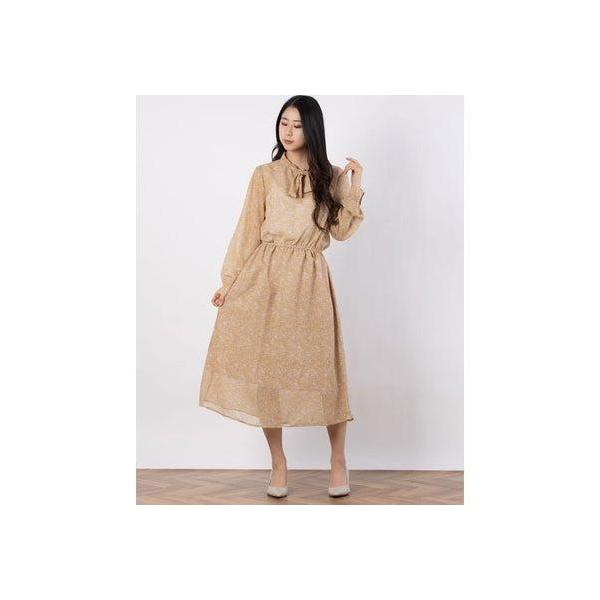 イーハイフンワールドギャラリーアウトレット E Hyphen World Gallery Outlet 花柄ボータイワンピース Beige Dejapan Bid And Buy Japan With 0 Commission