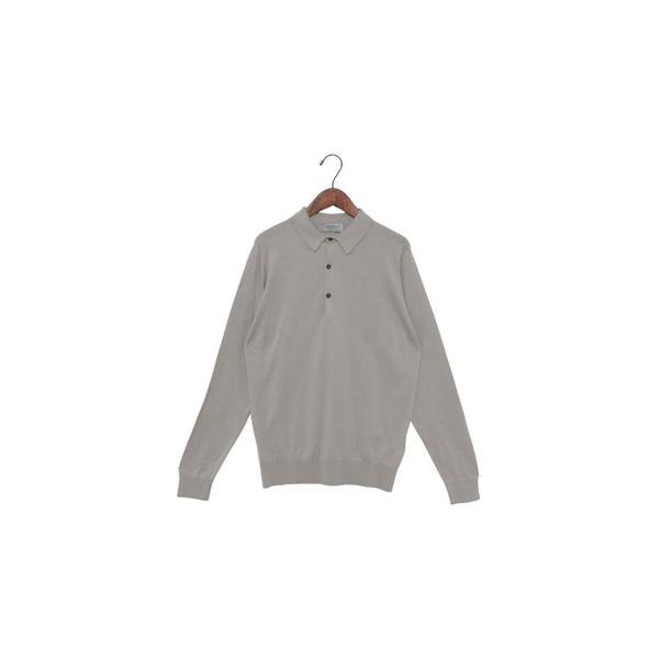 JOHN SMEDLEY（ジョンスメドレー） 長袖ポロシャツ （パーチメント