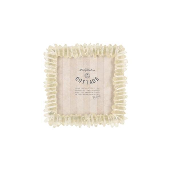 カンカン KANKAN ナチュラルストーン風フォトフレームL （ホワイト