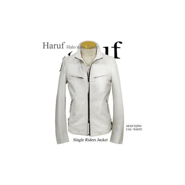 ハルフ Haruf 本革 レザージャケット ライダースジャケット 革ジャン 
