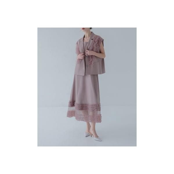 レジャ Leja チュールフリルセットアップドレスワンピース2点セット