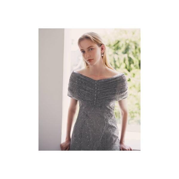 レジャ 2WAYレース花柄オフショルダースパンコールマーメイドフレア