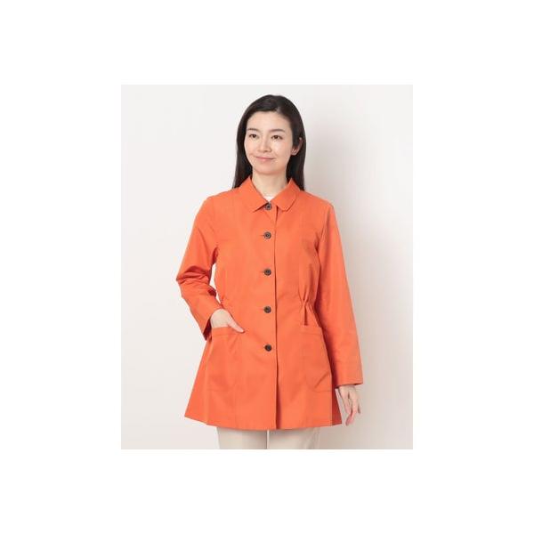 ソニアリキエル シルク コート 丸襟 フレア袖 Aライン オレンジ 40 ルンビニ るんびに マノン衿付コート （オレンジ） : ブランド公式