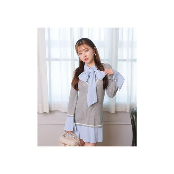 LIP SERVICE（リップサービス） シャツドッキングプリーツワンピース